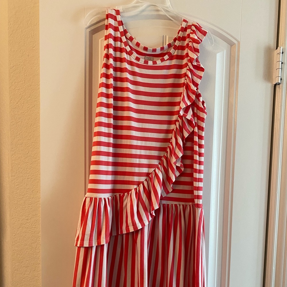 Red/White Striped Dress